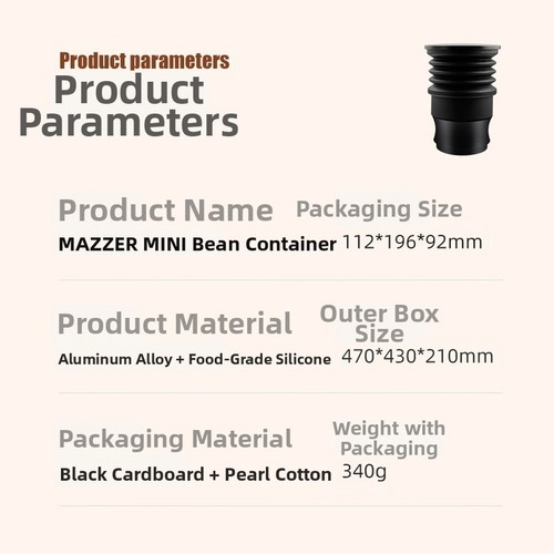 Coffee grinder bean container - coffee,